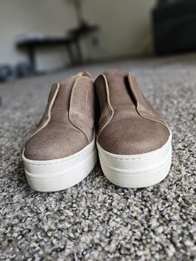 J/SLIDES Brown Slip-On Suede Casual Loafers